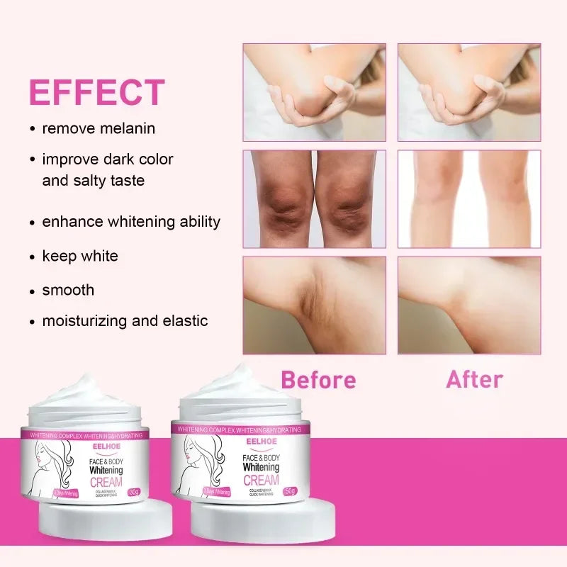 Creme clareador para Rosto e Corpo Coxas Axilas